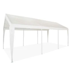 Impact Canopy USA Canopies 10x20 (8) Leg Portable Carport Outdoor Party Sun Shade Shelter - WHITE - Heavy Duty 2