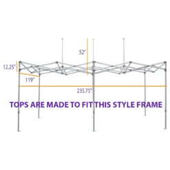Impact Canopy USA 10x20 Pop Up Canopy Tent Replacement Top Canopy Accessories
