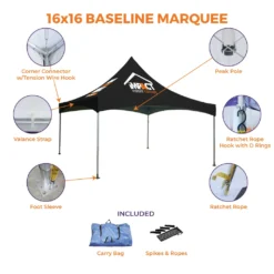 Impact Canopy USA Baseline Marquee Canopy Tent Custom Canopies