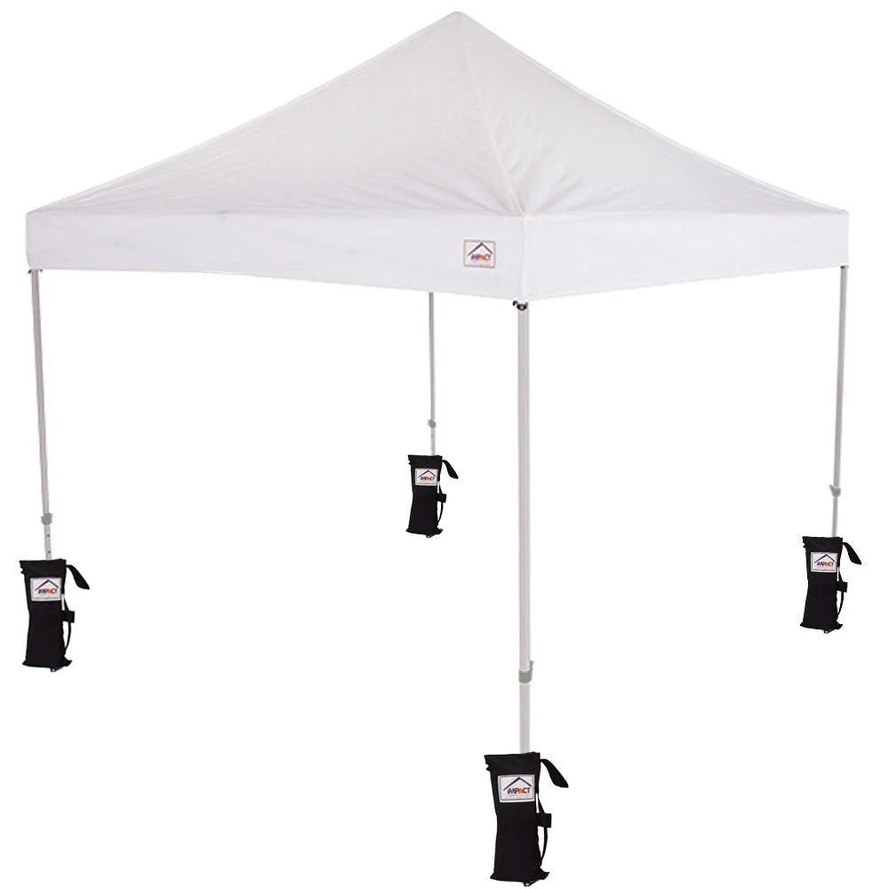 Impact Canopy USA 10x10 Recreational Grade Steel Pop Up Canopy Tent With Weight Bags - TL 3 Impact Canopy USA 10x10 Recreational Grade Steel Pop Up Canopy Tent With Weight Bags - TL