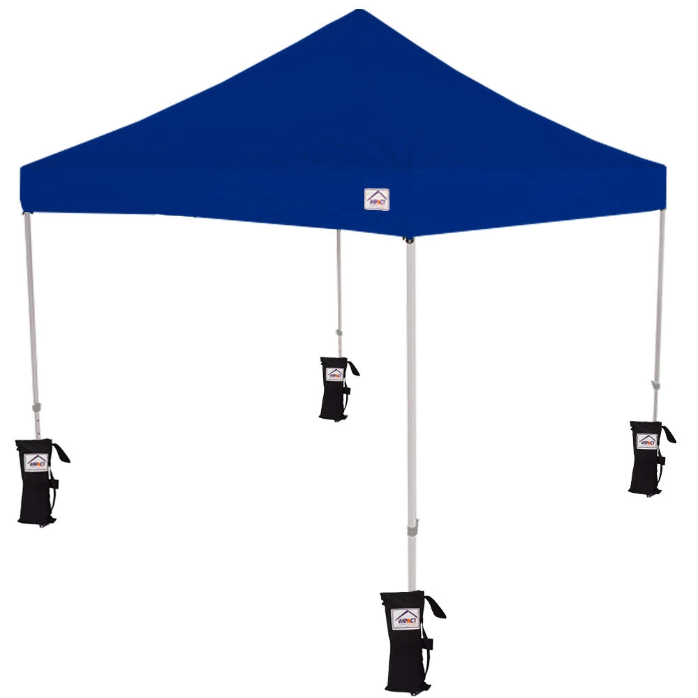 Impact Canopy USA 10x10 Recreational Grade Steel Pop Up Canopy Tent With Weight Bags - TL 13 Impact Canopy USA 10x10 Recreational Grade Steel Pop Up Canopy Tent With Weight Bags - TL