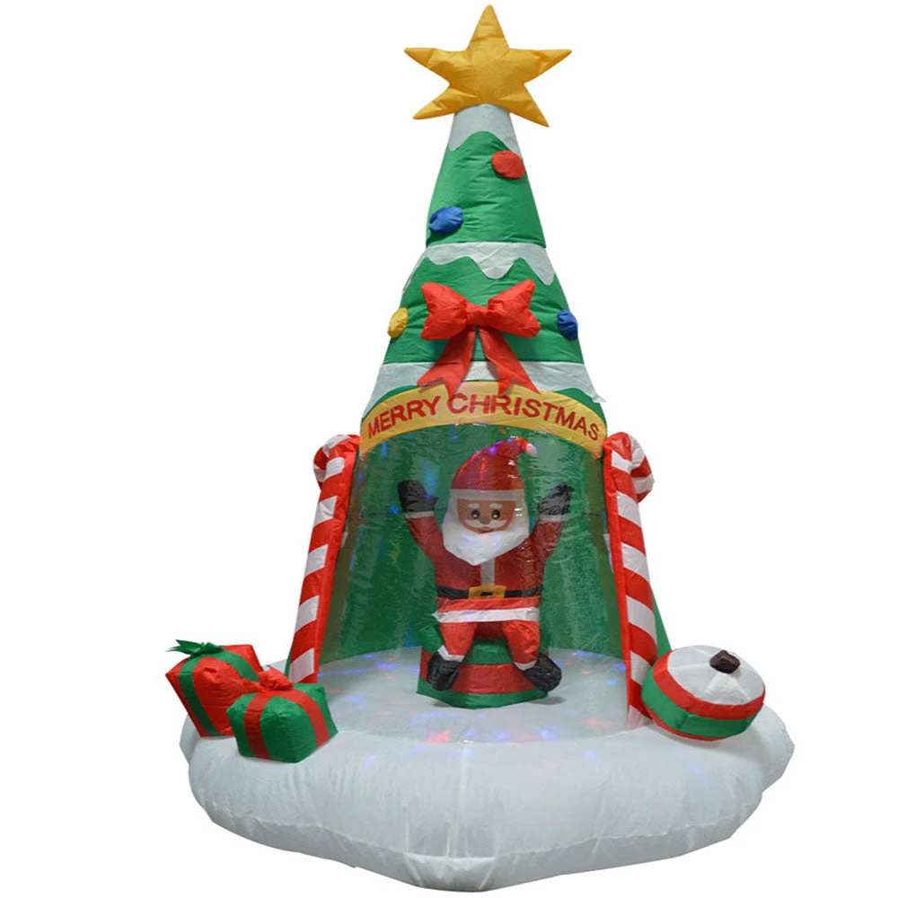 Impact Canopy USA Seasonal Inflatables Inflatable Yard Christmas Decoration, Tree With Santa - 6' Tall - 3' Round 3 Impact Canopy USA Seasonal Inflatables Inflatable Yard Christmas Decoration, Tree With Santa - 6' Tall - 3' Round