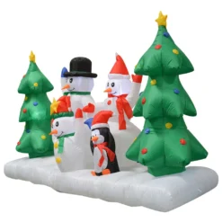 Impact Canopy USA Inflatable Yard Christmas Decoration, Lighted Snowman Family, 8' Wide - 5' Tall