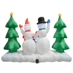 Impact Canopy USA Inflatable Yard Christmas Decoration, Lighted Snowman Family, 8' Wide - 5' Tall