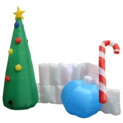 Impact Canopy USA Inflatable Yard Christmas Decoration, Lighted Merry Christmas Sign 6' Long - 5' Tall