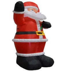 Impact Canopy USA Inflatable Yard Christmas Decoration, Santa With Gift Bag - 8' Tall - 4' Base Seasonal Inflatables