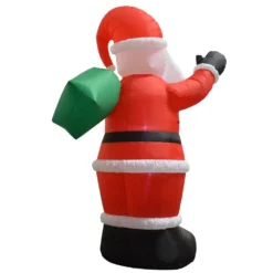 Impact Canopy USA Inflatable Yard Christmas Decoration, Santa With Gift Bag - 8' Tall - 4' Base Seasonal Inflatables