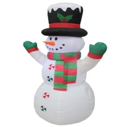 Impact Canopy USA Inflatable Yard Christmas Decoration, Frosty The Snowman, 4' Tall Seasonal Inflatables