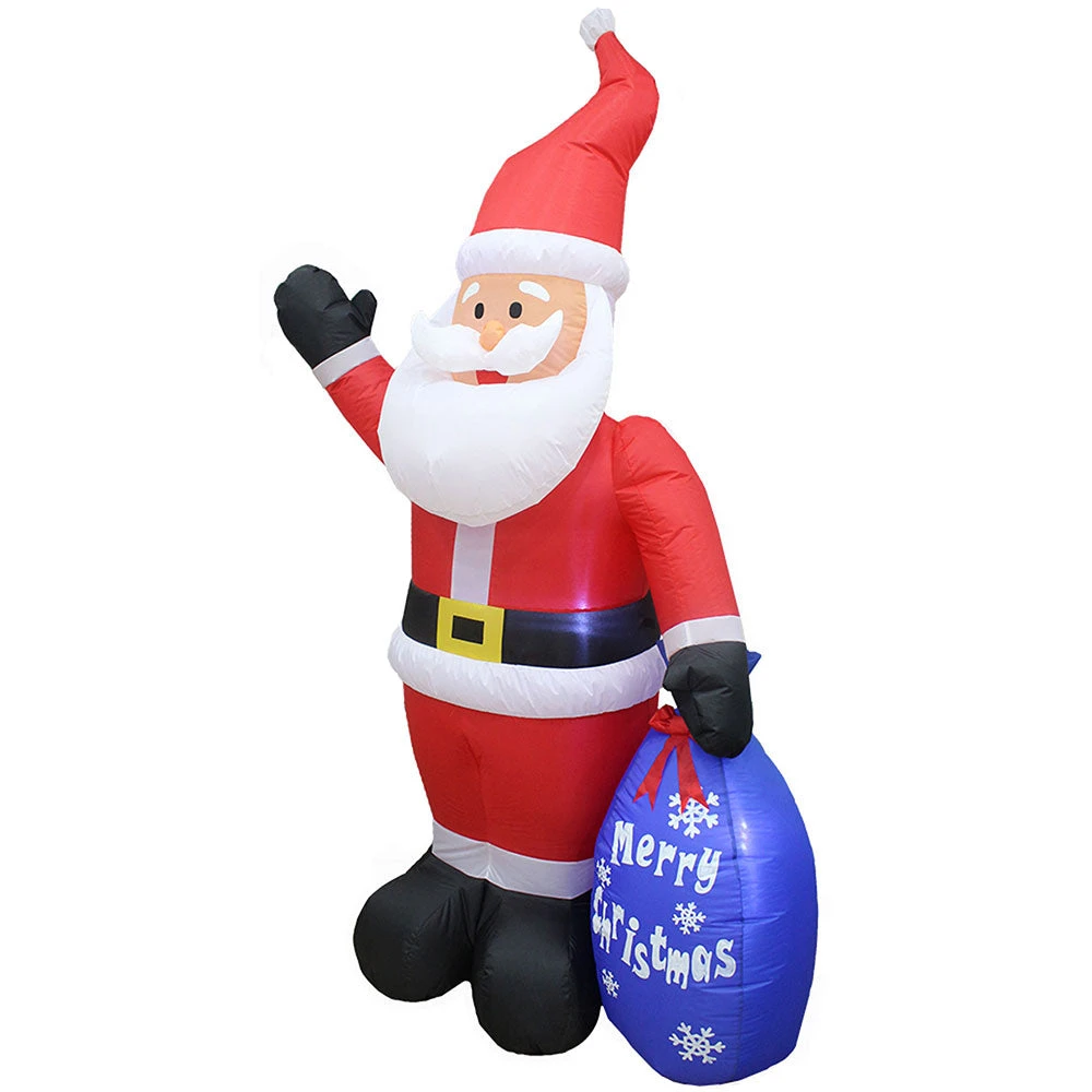 Impact Canopy USA Seasonal Inflatables Inflatable Yard Christmas Decoration, Santa With Merry Christmas Gift Bag - 7' Tall - 4' Wide 5 Impact Canopy USA Seasonal Inflatables Inflatable Yard Christmas Decoration, Santa With Merry Christmas Gift Bag - 7' Tall - 4' Wide