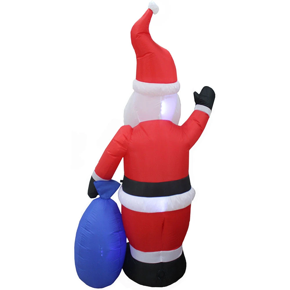 Impact Canopy USA Seasonal Inflatables Inflatable Yard Christmas Decoration, Santa With Merry Christmas Gift Bag - 7' Tall - 4' Wide 4 Impact Canopy USA Seasonal Inflatables Inflatable Yard Christmas Decoration, Santa With Merry Christmas Gift Bag - 7' Tall - 4' Wide