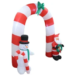 Impact Canopy USA Seasonal Inflatables Inflatable Yard Christmas Decoration, Candy Cane Arch - 8' Tall - 7' Wide