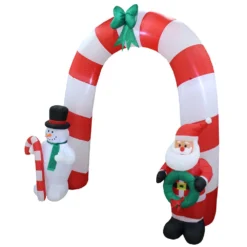 Impact Canopy USA Seasonal Inflatables Inflatable Yard Christmas Decoration, Candy Cane Arch - 8' Tall - 7' Wide