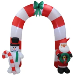 Impact Canopy USA Seasonal Inflatables Inflatable Yard Christmas Decoration, Candy Cane Arch - 8' Tall - 7' Wide