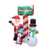 Impact Canopy USA Seasonal Inflatables Inflatable Yard Christmas Decoration, North Pole Sign With Santa - 5' Tall - 4' Wide