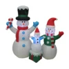 Impact Canopy USA Seasonal Inflatables Inflatable Yard Christmas Decoration, Snowman Family - 5' Tall - 5' Wide