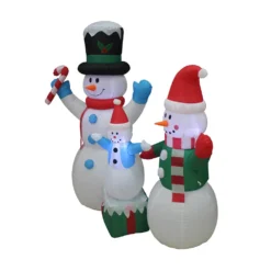 Impact Canopy USA Seasonal Inflatables Inflatable Yard Christmas Decoration, Snowman Family - 5' Tall - 5' Wide 7 Impact Canopy USA Seasonal Inflatables Inflatable Yard Christmas Decoration, Snowman Family - 5' Tall - 5' Wide