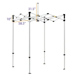 Impact Canopy USA Frames Only 5X5 Industrial Steel Pop Up Canopy Replacement Frame - DS
