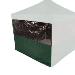 Impact Canopy USA 10' Sidewall Half Polyester / Half Clear Protection Shield Canopy Accessories