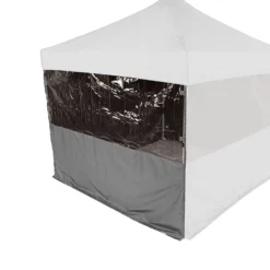 Impact Canopy USA 10' Sidewall Half Polyester / Half Clear Protection Shield Canopy Accessories