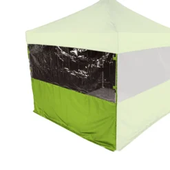 Impact Canopy USA 10' Sidewall Half Polyester / Half Clear Protection Shield Canopy Accessories