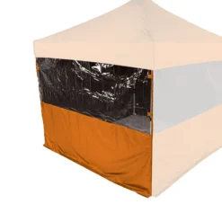 Impact Canopy USA 10' Sidewall Half Polyester / Half Clear Protection Shield Canopy Accessories