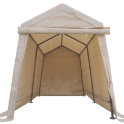 Impact Canopy USA Canopies 6x8 Portable Storage Shed - Motorcycle Cover - Lawnmower Shed - Tan