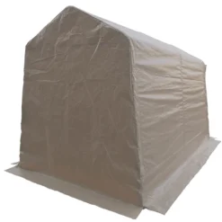 Impact Canopy USA Canopies 6x8 Portable Storage Shed - Motorcycle Cover - Lawnmower Shed - Tan