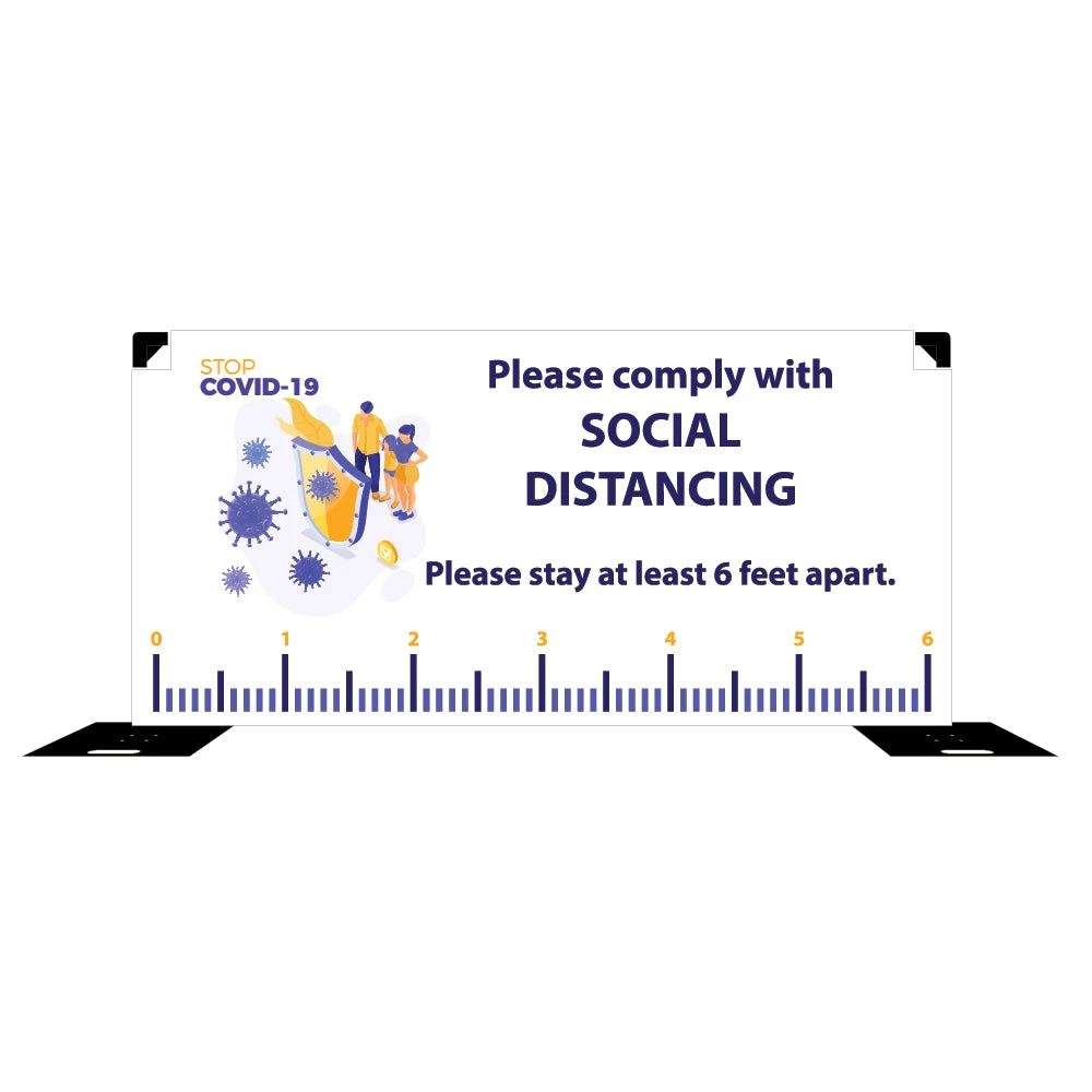 Impact Canopy USA Custom Fencing Custom Printed Freestanding Barrier Sign 14 Impact Canopy USA Custom Fencing Custom Printed Freestanding Barrier Sign