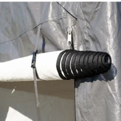 Impact Canopy USA 7x12 Portable Storage Shed - Motorcycle Cover - Lawnmower Shed - Gray