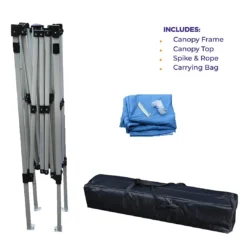 Impact Canopy USA 10x10 Slant Leg Pop Up Canopy Tent With One Sun Wall Canopies