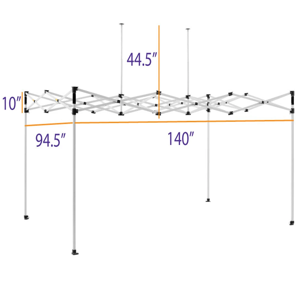 Impact Canopy USA Frames Only 8X12 Industrial Steel Pop Up Canopy Tent Replacement Frame - DS 6 Impact Canopy USA Frames Only 8X12 Industrial Steel Pop Up Canopy Tent Replacement Frame - DS
