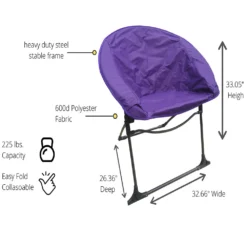Impact Canopy USA Folding Luna Chair Tables, Chairs, And Umbrellas
