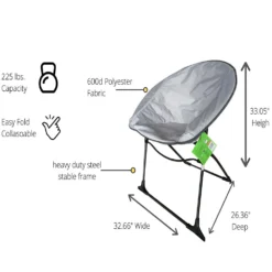 Impact Canopy USA Folding Luna Chair Tables, Chairs, And Umbrellas