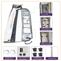 Impact Canopy USA 10x10 Emergency Response Shelter With Medical Wall Canopies