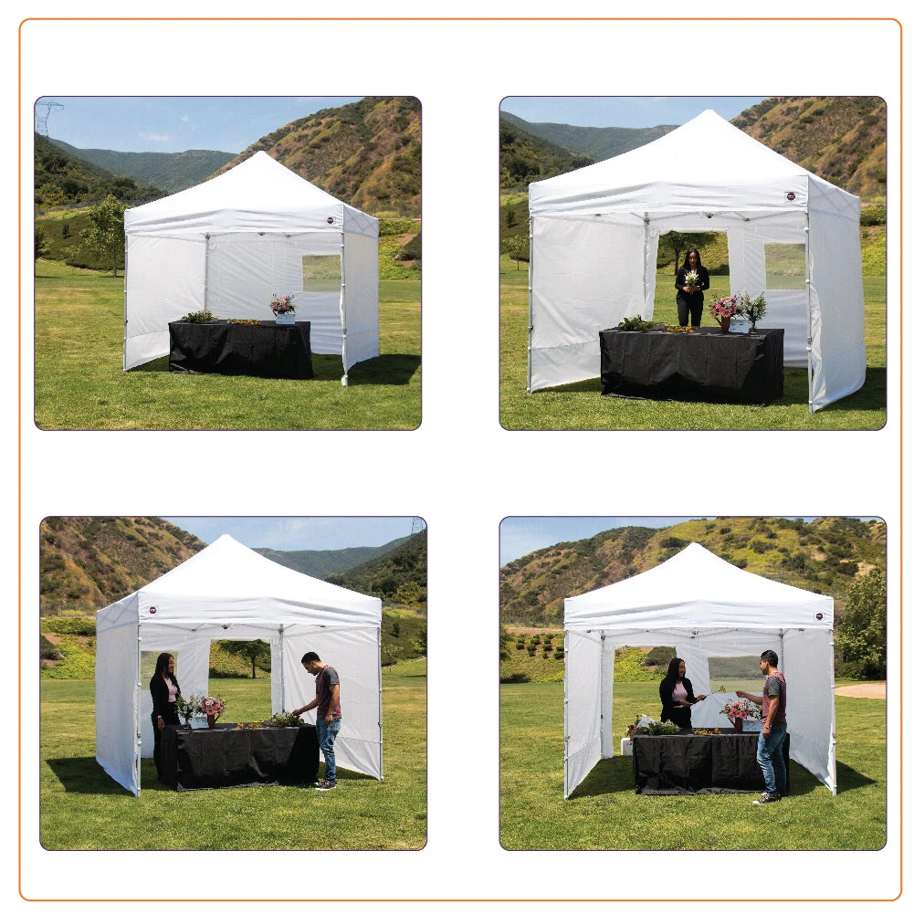 Impact Canopy USA Canopies 10x10 Pop Up Canopy Tent Outdoor Market Canopy With Sidewalls / Weight Bags 12 Impact Canopy USA Canopies 10x10 Pop Up Canopy Tent Outdoor Market Canopy With Sidewalls / Weight Bags