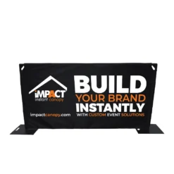 Impact Canopy USA Custom Fencing Custom Printed Freestanding Barrier Sign