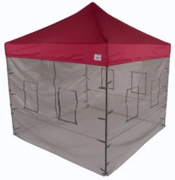 Impact Canopy USA 10x10 Pop Up Canopy Tent With Food Service Vendor Sidewalls With Windows