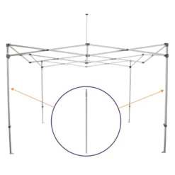 Impact Canopy USA Replacement Parts CL Frame Part J. Steel Outer Leg With Velcro, Replacement Part