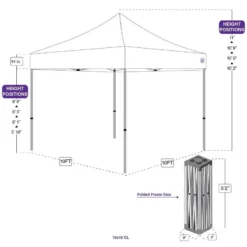 Impact Canopy USA 10x10 Heavy Duty Steel Pop Up Canopy Tent Replacement Frame - CL Canopy Accessories 11 Impact Canopy USA 10x10 Heavy Duty Steel Pop Up Canopy Tent Replacement Frame - CL Canopy Accessories
