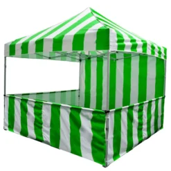 Impact Canopy USA 10x10 Pop Up Carnival Canopy Tent Vendor Booth With Sidewall And Half Walls