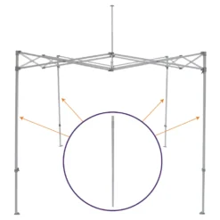 Impact Canopy USA DS Frame Part J. Outer Leg With Velcro, Replacement Part