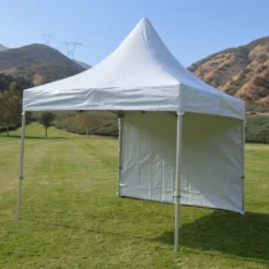 Impact Canopy USA Canopies 10x10 Heavy Duty Folding High Peak Marquee Canopy Tent - 100% Waterproof PVC Fabric - With Sidewalls