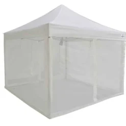 Impact Canopy USA 10x10 Commercial Grade Pop Up Canopy With Screen Room Mosquito Netting Enclosure - Evento Canopies