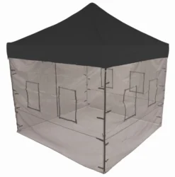 Impact Canopy USA 10x10 Pop Up Canopy Tent With Food Service Vendor Sidewalls With Windows