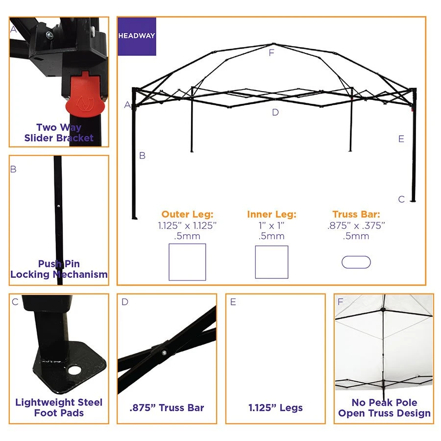 Impact Canopy USA Canopies 10x10 Gazebo Canopy Tent - HW 4 Impact Canopy USA Canopies 10x10 Gazebo Canopy Tent - HW
