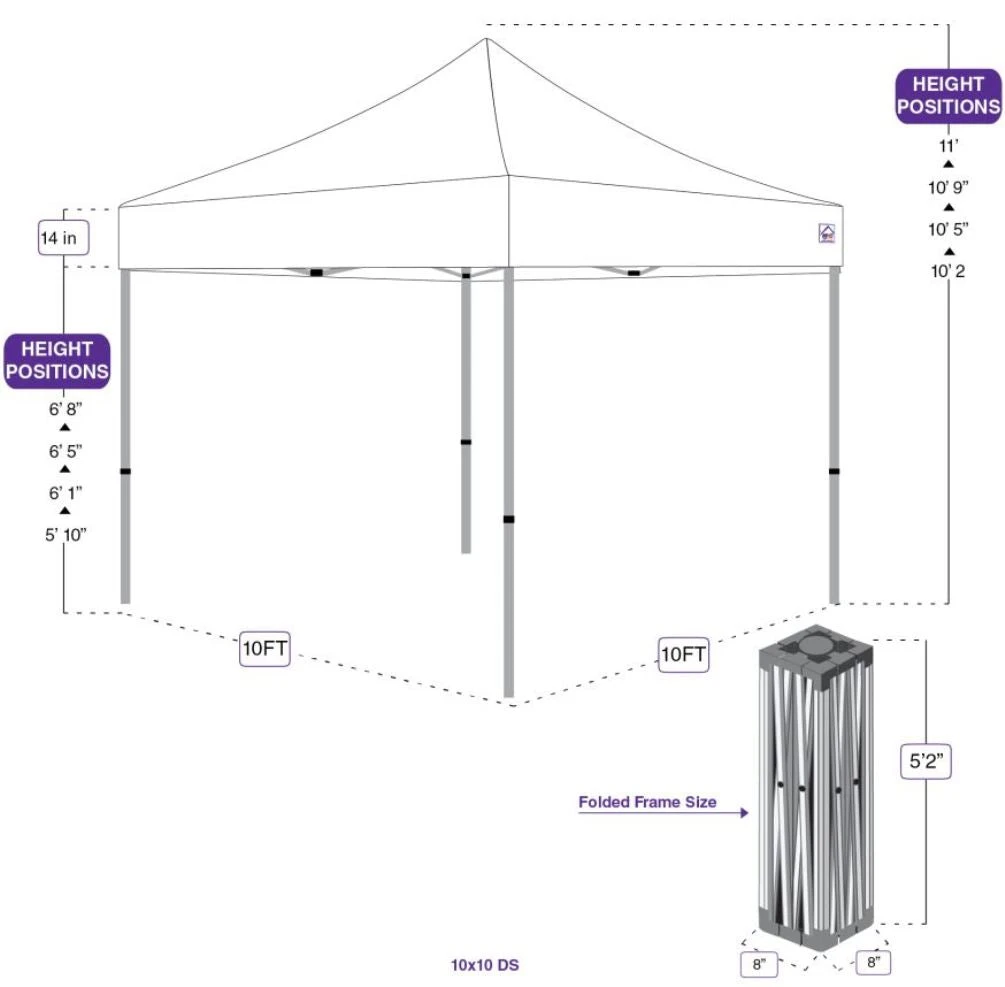 Impact Canopy USA Canopies 10x10 Commercial Grade Pop Up Canopy Tent With Sidewalls - Evento 5 Impact Canopy USA Canopies 10x10 Commercial Grade Pop Up Canopy Tent With Sidewalls - Evento