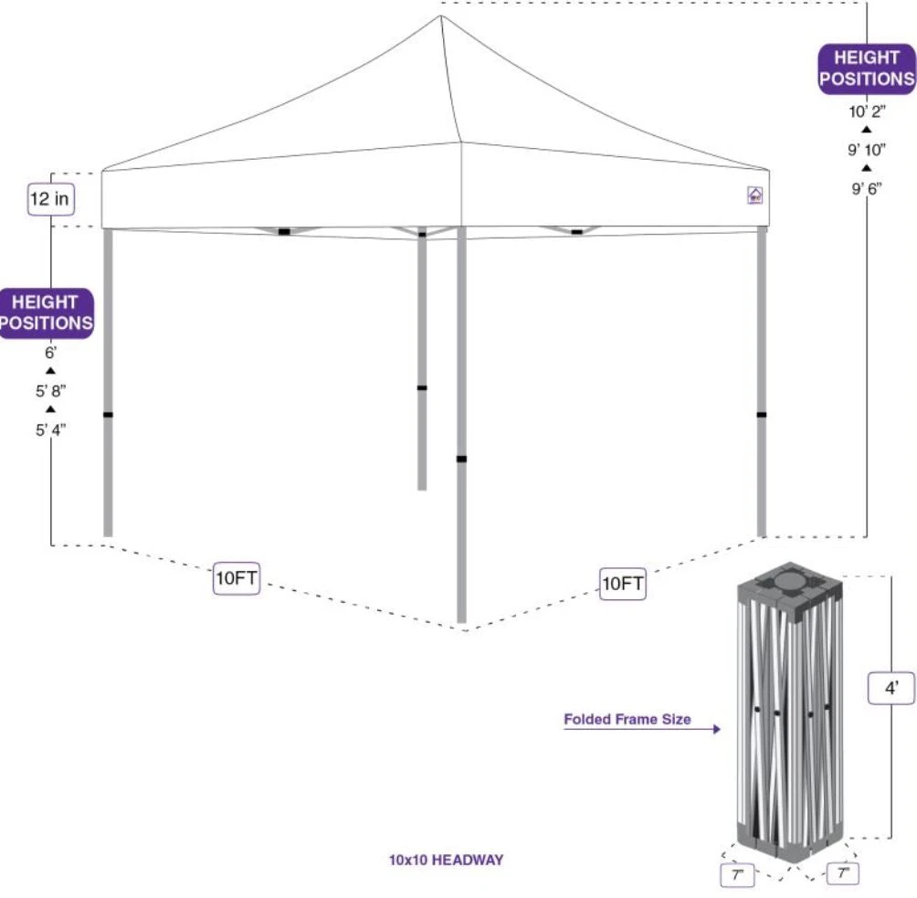 Impact Canopy USA Canopies 10x10 Gazebo Canopy Tent - HW 6 Impact Canopy USA Canopies 10x10 Gazebo Canopy Tent - HW