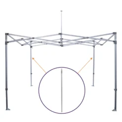 Impact Canopy USA ML Frame Part J. Aluminum Outer Leg With Velcro, Replacement Part Replacement Parts