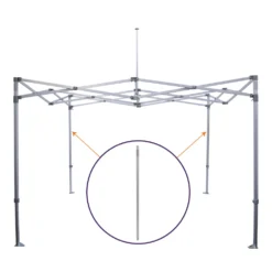 Impact Canopy USA M Frame Part J. Aluminum Outer Leg With Velcro, Replacement Part