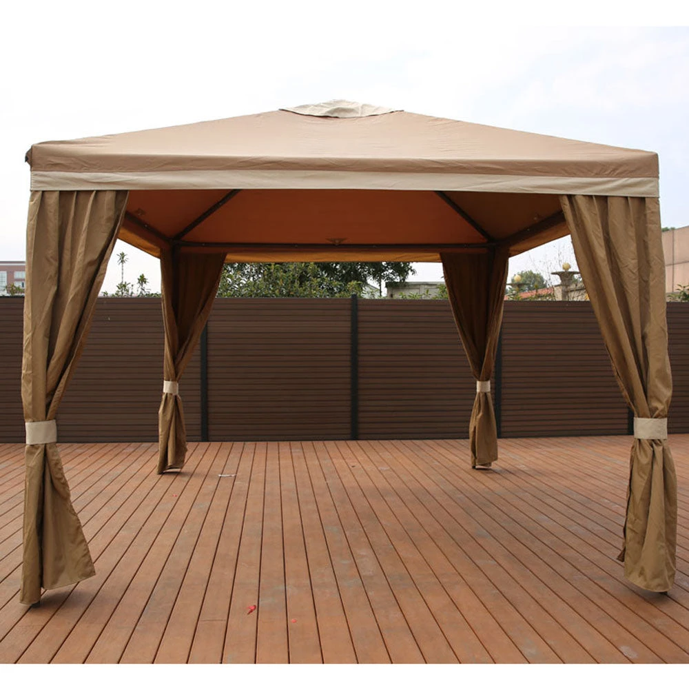 Impact Canopy USA 10X10 Gazebo Screen House TAN 4 Impact Canopy USA 10X10 Gazebo Screen House TAN